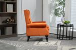 COOLMORE Wood Frame Armchair, Modern Accent Chair Lounge Chair with Sturdy Wood Legs for Living Room Bedroom(Orange)
