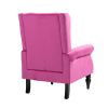 COOLMORE Wood Frame Armchair, Modern Accent Chair Lounge Chair with Sturdy Wood Legs for Living Room Bedroom(Red)