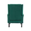 COOLMORE Wood Frame Armchair, Modern Accent Chair Lounge Chair with Sturdy Wood Legs for Living Room Bedroom(Green)