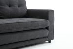 3 Fold Sofa,Convertible Futon Couch sleeper sofabed,Space saving loveseat,Pull Out Couch Bed for Living Room,Dark Gray & Light Gray & Beige