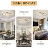 39Inches Black Ceiling Fan with Lights, Remote Control and APP Control, Dimmable with Remote, 7 Blades, 6 Speeds of Wind