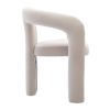 COOLMORE Contemporary Designed Velvet Fabric Upholstered Accent/Dining Chair /Barrel Side Chairs Kitchen Armchair for Living Room set of 2 (Beige Velv