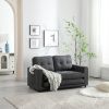 3 Fold Sofa,Convertible Futon Couch sleeper sofabed,Space saving loveseat,Pull Out Couch Bed for Living Room,Dark Gray & Light Gray & Beige