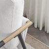 Modern Chic Accent Chair with Metal Frame , Upholstered Chenille Living Room Chair with Removable Seat and Back Cushion