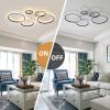 39Inches Black Ceiling Fan with Lights, Remote Control and APP Control, Dimmable with Remote, 7 Blades, 6 Speeds of Wind