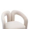 COOLMORE Contemporary Designed Velvet Fabric Upholstered Accent/Dining Chair /Barrel Side Chairs Kitchen Armchair for Living Room set of 2 (Beige Velv