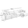 Modern Upholstered L Shape Modular Sectional Sofa, 4 Seater Sofa with with 1 Ottoman, Comfortable Corduroy Fabric Couch Sofa