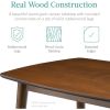 5-Piece Dining Set, Compact Mid-Century Modern Table&Chair Set for Home, Apartment w/ 4 Chairs,Wooden Frame - Light Gray/Walnut