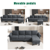 [NEW ARRIVED] [VIDEO PROVIDED]Convertible Sectional Sofa with Storage,L-shaped sofa,Four-seater sofa