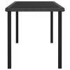 9 Piece Patio Dining Set Poly Rattan Black