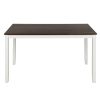6 Piece Dining Table Set with Bench, Table Set with Waterproof Coat, Wooden Dining Table and Chairs, Ivory and Cherry