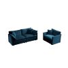 2 Seater Loveseat and Chair Set, 2 Piece Sofa & Chair Set, Loveseat and Accent Chair