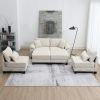 [VIDEO provided] [New] 133*65" Corduroy Modular Sectional Sofa,U Shaped Couch with Armrest Bags,6 Seat Freely Combinable Sofa Bed
