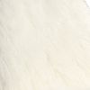 Faux Fur Upholstered Contemporary Metal Accent Chair, White and Gold