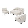 [VIDEO provided] [New] 133*65" Corduroy Modular Sectional Sofa,U Shaped Couch with Armrest Bags,6 Seat Freely Combinable Sofa Bed