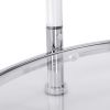 Contemporary Acrylic Coffee Table; 32.3'' Round Tempered Glass Coffee Table; Chrome/Silver Coffee Table for Living Room