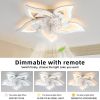 27Inches Ceiling Fan with Lights Remote Control Dimmable LED, 6 Gear Wind Speed Fan Light