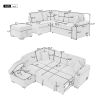 84" Sleeper Sofa Bed,2 in 1 Pull Out sofa bed L Shape Couch with Storage Ottoman for Living Room,Bedroom Couch and Small Apartment, Beige