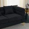 81.5-Inch Oversized Corner Sofa, L-Shaped Sectional Couch, 5-Seater Corner Sofas with 3 Cushions for Living Room, Bedroom, Apartment, Office