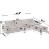 [NEW ARRIVED] [VIDEO PROVIDED]5 Seat Modular Sofa,with Storage Ottoman, Convertible Sectional Sofa, L Shaped Couch , Reversible Chaise ,Riveted sofa