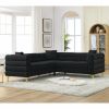 81.5-Inch Oversized Corner Sofa, L-Shaped Sectional Couch, 5-Seater Corner Sofas with 3 Cushions for Living Room, Bedroom, Apartment, Office