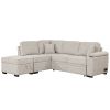 84" Sleeper Sofa Bed,2 in 1 Pull Out sofa bed L Shape Couch with Storage Ottoman for Living Room,Bedroom Couch and Small Apartment, Beige