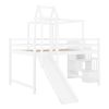 Full Size Loft Bed with Tent and Tower - Blue