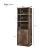 Queen Size Half Self-Close and Open Murphy Bed with 1 Side Cabinet Storage Shelf, Cabinet Space-Saving Bed Perfect for Guest Room, Bed Room