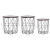 Coffee Table 3 pcs Black