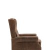 COOLMORE Wood Frame Armchair, Modern Accent Chair Lounge Chair with Sturdy Wood Legs for Living Room Bedroom(Coffee PU)