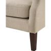 Keva 31 Inch Accent Chair, Deep Button Tufted Wingback, Soft Beige Fabric