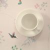 Watercolor Flowers Round Easter Tablecloth Non Iron Stain Resistant Table Cover Diameter 60 inch