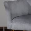 Velvet Accent Chair with Wood Frame, Modern Armchair Club Leisure Chair with Gold Metal Legs