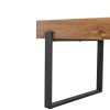 59" Dining Table, Modern Kitchen Table, Rectangular Wooden Dinner Table Top and metal Base for Dining Room, Home Office, Living Room Furniture