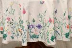 Watercolor Flowers Round Easter Tablecloth Non Iron Stain Resistant Table Cover Diameter 60 inch