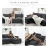 [VIDEO provided][New]118*55" Modern L-shaped Chenille Cloud Sofa with Double Seat Cushions,5-seat Upholstered Indoor Furniture