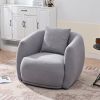 U_Style Upholstered Modern Arm Chair for Living Room and Bedroom, with Pillow