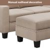[New]81" Reversible Sectional Couch with Storage Chaise L-Shaped Sofa for Apartment Sectional Set ,Sectional Sofa with Ottoman