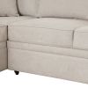 84" Sleeper Sofa Bed,2 in 1 Pull Out sofa bed L Shape Couch with Storage Ottoman for Living Room,Bedroom Couch and Small Apartment, Beige