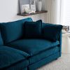 Comfortable Deep Seat Reversible Modular 6 Seater Sectional Super Soft Sofa U Shaped Sectional Couch with 3 Ottomans