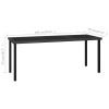 9 Piece Patio Dining Set Poly Rattan Black