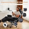 Home office desks and chairs with ergonomic high backrest, adjustable tilt angle for comfortable PU leather computer games,black
