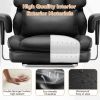 Home office desks and chairs with ergonomic high backrest, adjustable tilt angle for comfortable PU leather computer games,black