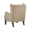 Keva 31 Inch Accent Chair, Deep Button Tufted Wingback, Soft Beige Fabric
