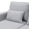 [VIDEO provided] [New] 104" 4-Seater Modern Linen Fabric Sofa with Armrest Pockets and 4 Pillows,Minimalist Style Couch for Living Room, Apartment