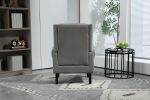 COOLMORE Wood Frame Armchair, Modern Accent Chair Lounge Chair with Sturdy Wood Legs for Living Room Bedroom(Dark Gray)