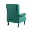 COOLMORE Wood Frame Armchair, Modern Accent Chair Lounge Chair with Sturdy Wood Legs for Living Room Bedroom(Green)