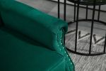 COOLMORE Wood Frame Armchair, Modern Accent Chair Lounge Chair with Sturdy Wood Legs for Living Room Bedroom(Green)