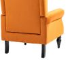 COOLMORE Wood Frame Armchair, Modern Accent Chair Lounge Chair with Sturdy Wood Legs for Living Room Bedroom(Orange)