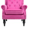 COOLMORE Wood Frame Armchair, Modern Accent Chair Lounge Chair with Sturdy Wood Legs for Living Room Bedroom(Red)